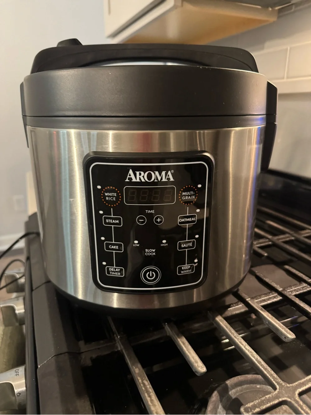 Aroma Home Stainless Steel and Black Multi-Cooker